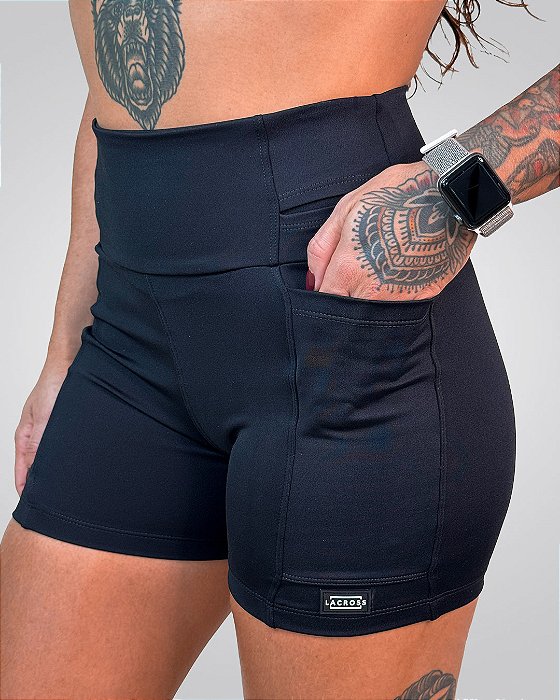 Shorts Race Basic Bolsos Preto