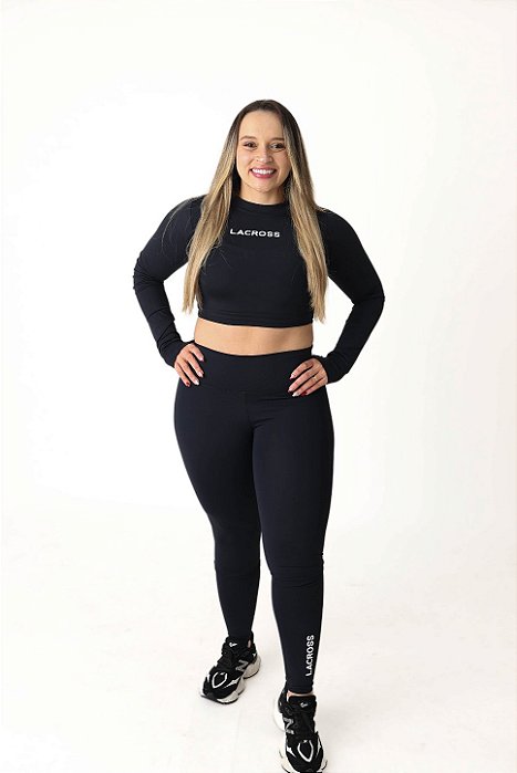 Legging Cós Alto Basic Preta