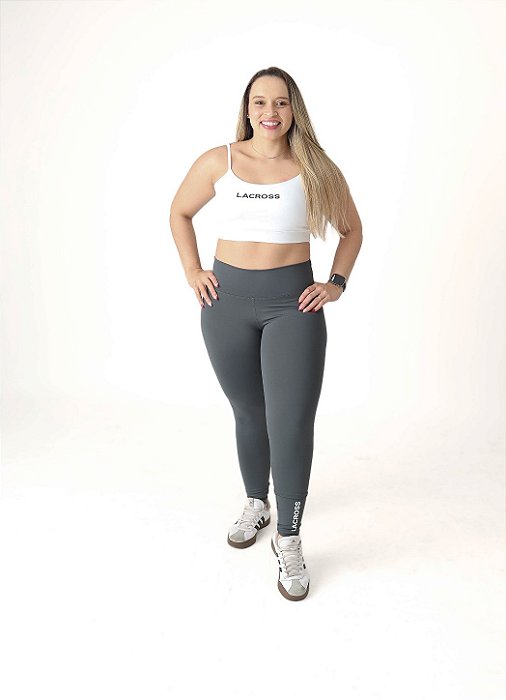 Legging Cós Alto Basic Gray