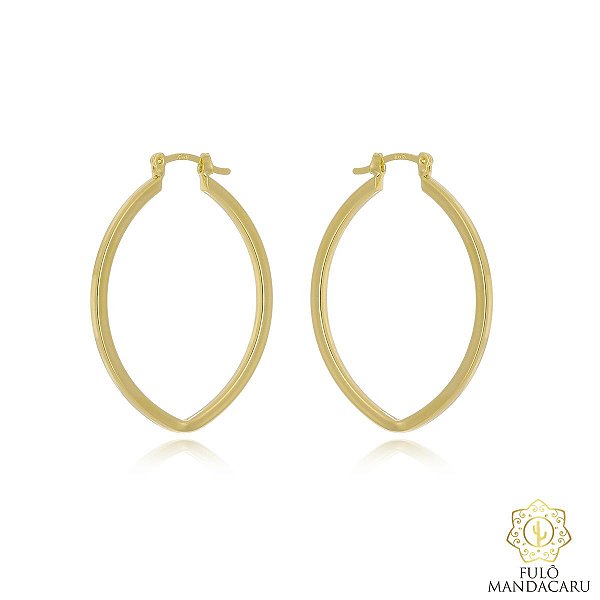 Argola oval click lisa média