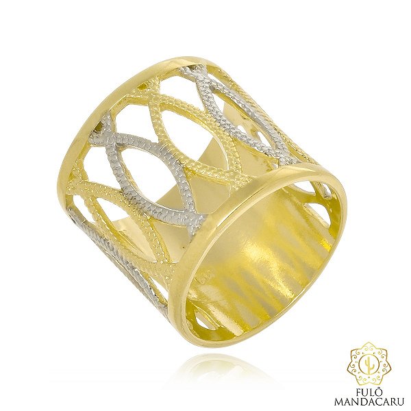 Anel Life banhado com caneta de ródio branco