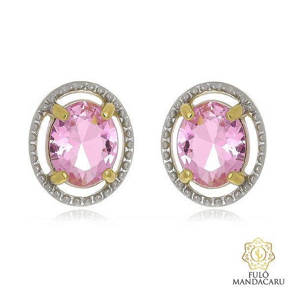 Brincos com cristais, gotas ovais e zircônias