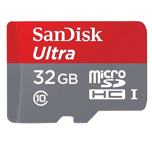 Cartão de Memória Micro SDHC com Adaptador SanDisk 32 GB Ultra Classe 10