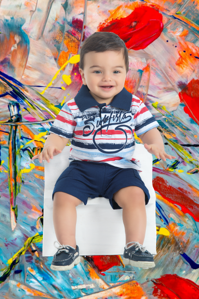 Conj. Camisa Polo e Bermuda Alenice Naval