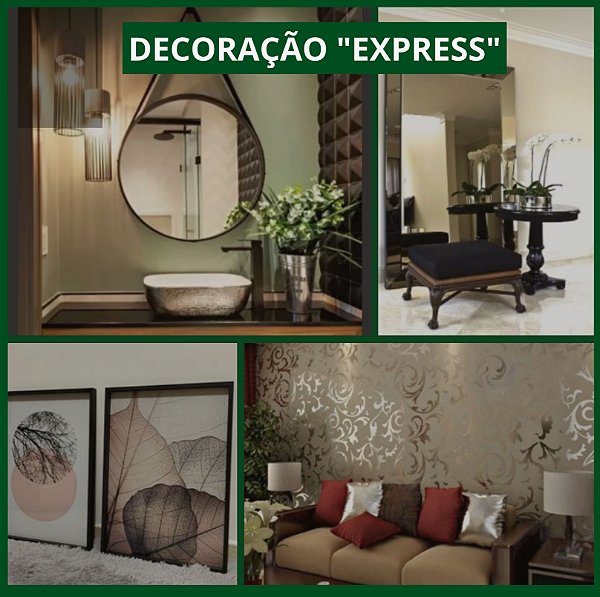 Decoração "Express" Consultoria de decoração sem quebradeira para 1 ambiente de até 15m²