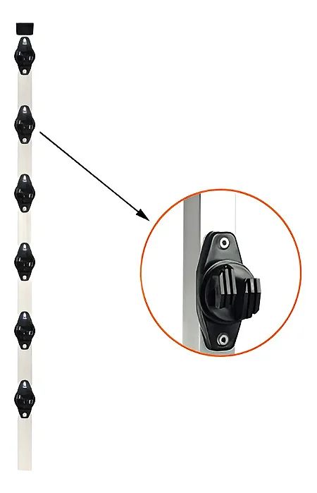 Haste Industrial 1m 25X25 Isolador W 6 Isolador