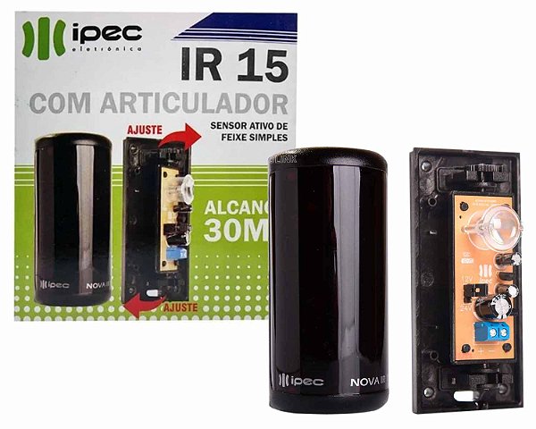 Sensor Ativo Feixe Simples IR15 Com Articulador Ipec