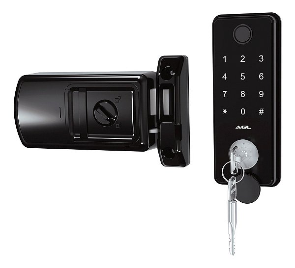 Fechadura Digital Agl BT-100 Bio App Preta - Unidade