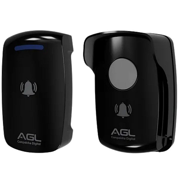 Campainha Digital Sem Fio 433 Preta Agl - Unidade