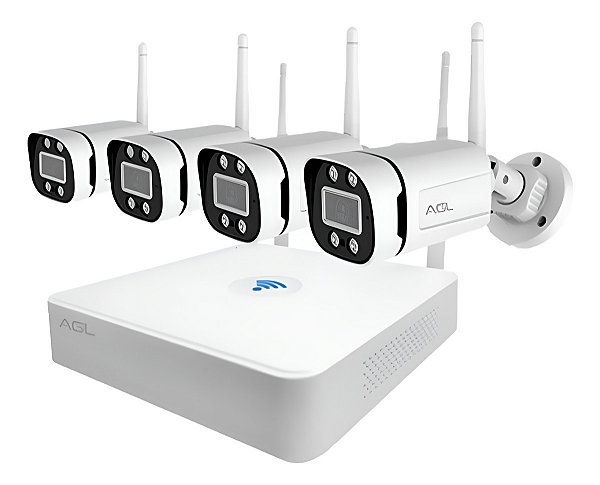 Kit CFTV Wifi 1080P 4 Câmeras e Hvr Agl 1204 AGL