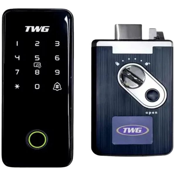 Fechadura Digital Eletrônica Sobrepor Biometria Senha TW4030 TWG