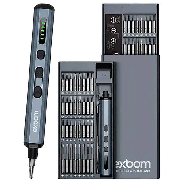Chave Parafusadeira Elétrica De Precisão 68 Em 1 Ponta Imã Portátil PRO-CKE6800