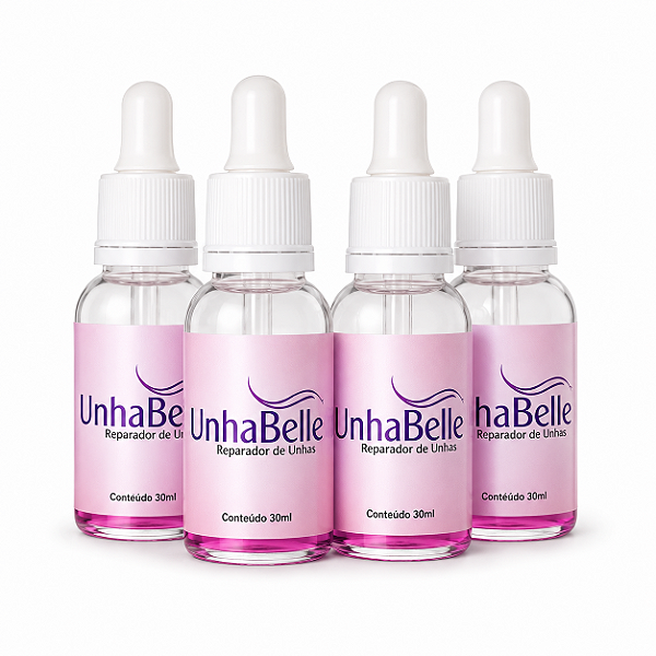 Kit 4 UnhaBelle Reparador de Unhas 30ml – Frete Grátis*