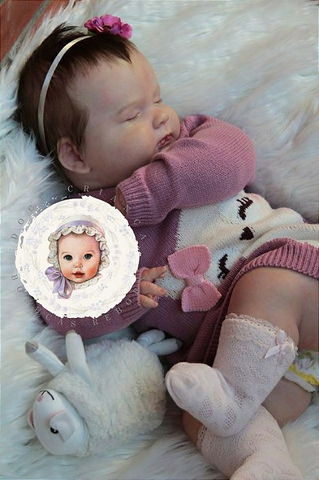 Bebe Reborn Menina Molde Joseph Gordinha Realista Cabelo Implantado Fio A Fio Castanho Julia Doce Crianca Bonecas Reborn