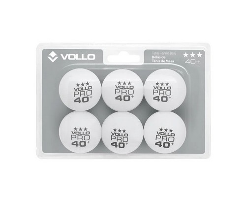 Kit com 6 Bola de Tênis de Mesa 3 estrelas Vollo