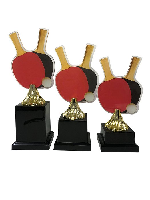 Troféu Tenis de Mesa Acrílico Pequeno
