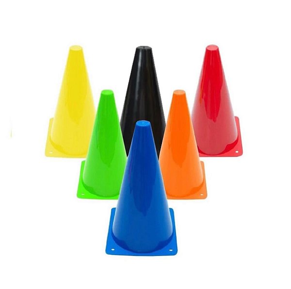 Kit com 10 Cones de 23 cm rígido
