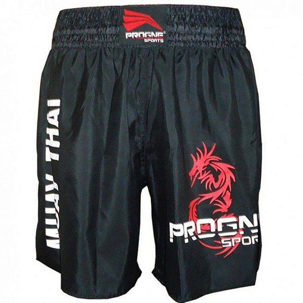 Calção/Shorts Muay Thai Masculino - Preto