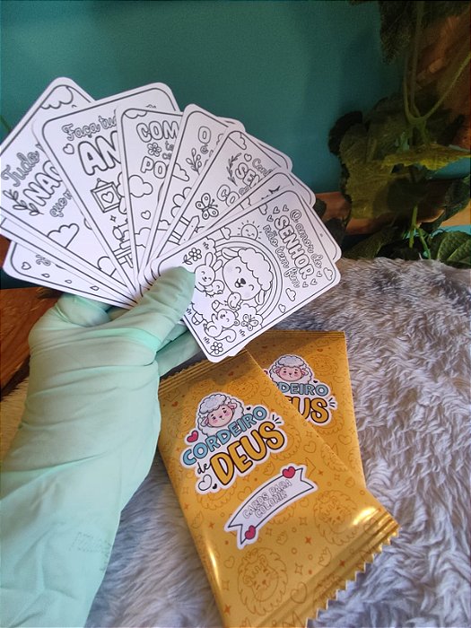Cards para colorir Evangelismo Infantil - 10 envelopes