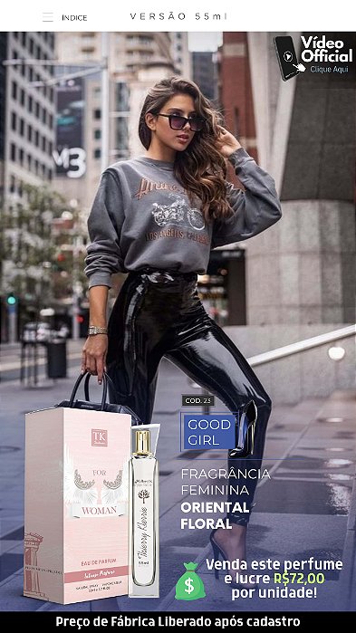 23 INSPIRAÇÃO TK - GOOD GIRL - CAROLINA HERRERA - 55ML | Perfume Para Revenda