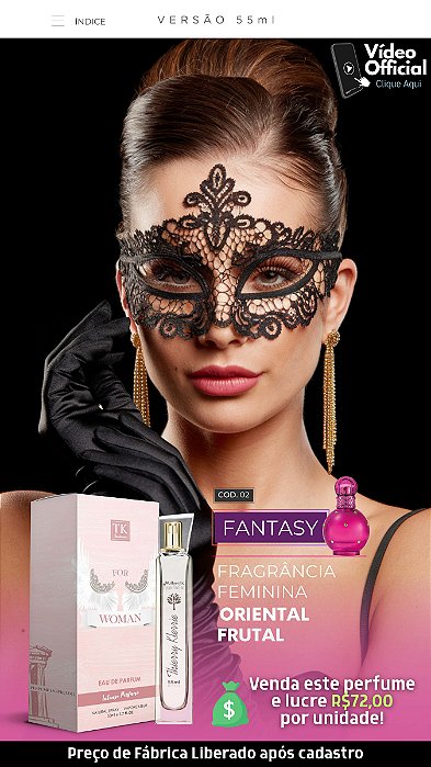 02 INSPIRAÇÃO TK - FANTASY 55ML| Perfume Para Revenda