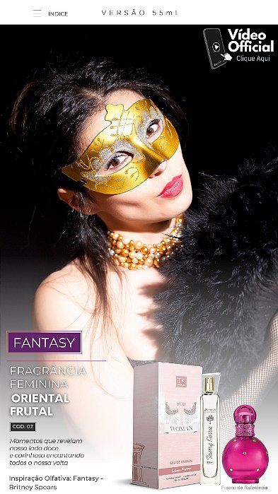 02 INSPIRAÇÃO TK - FANTASY 55ML| Perfume Para Revenda