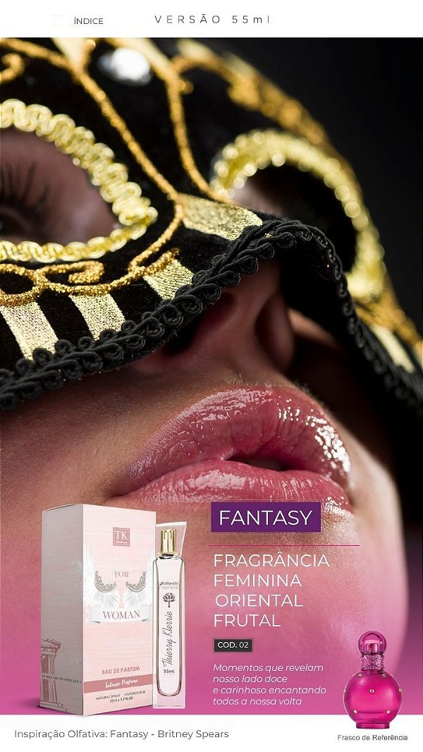 02 INSPIRAÇÃO TK - FANTASY 55ML| Perfume Para Revenda