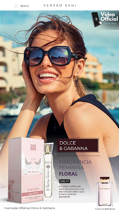 07 INSPIRAÇÃO TK - DOLCE GABBANA TRADITIONAL 55ML | Perfume Para Revenda