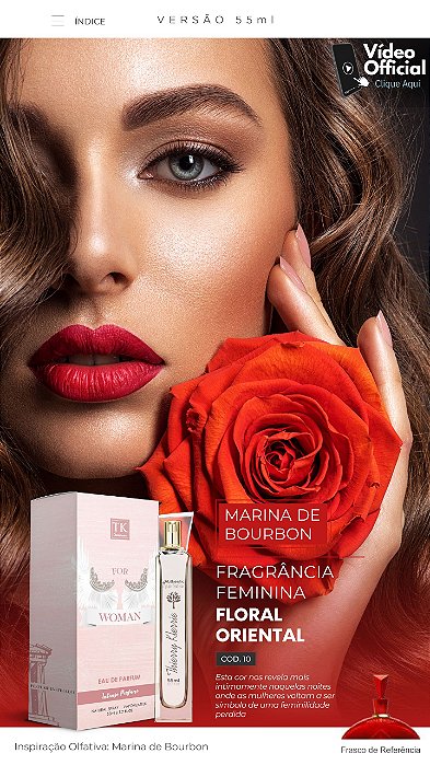 10 INSPIRAÇÃO TK - MARINA DE BOURBON 55ML | Perfume Para Revenda