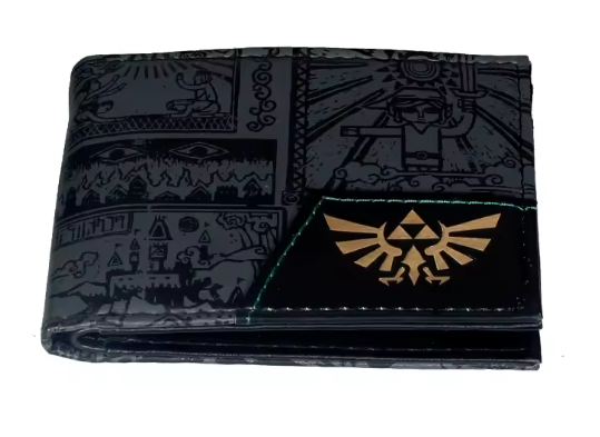 Carteira Zelda The Wind Waker - Couro PU com Brasão Dourado