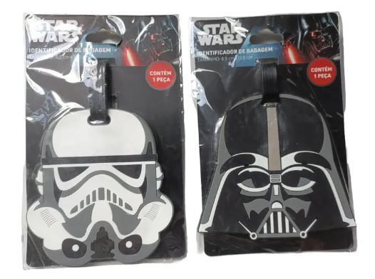 Kit 2 Identificadores De Bagagem Tag Mala Star Wars Disney