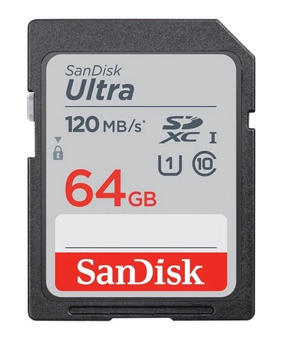 Cartão SD Sandisk Ultra 64GB Class 10 120 MB/s SDXC UHS-I Original CH