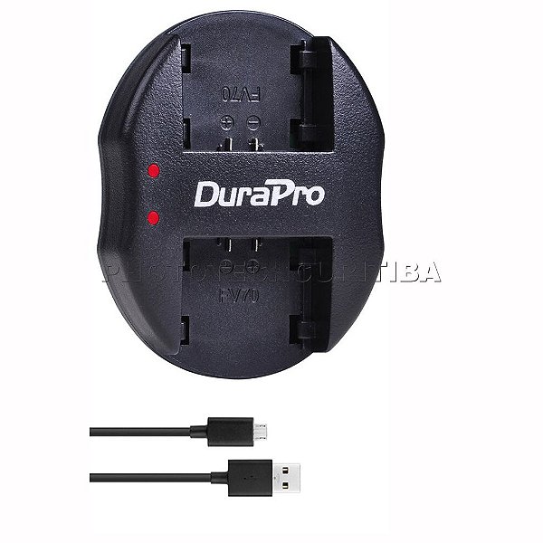 Carregador de Bateria Sony NP-FV70 Duplo DuraPro