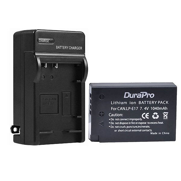 Bateria Canon LP-E17 DuraPro 1040mAh 7.2V + Carregador Travel