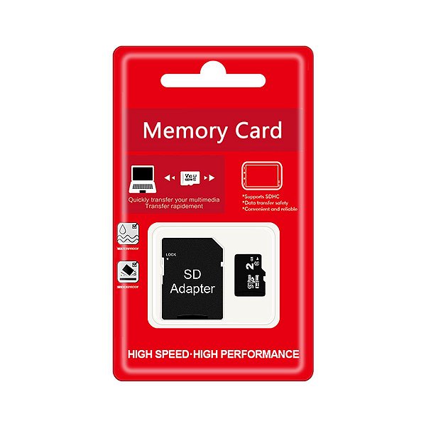 Cartão Micro SD 2GB Class 10 TF com Adaptador