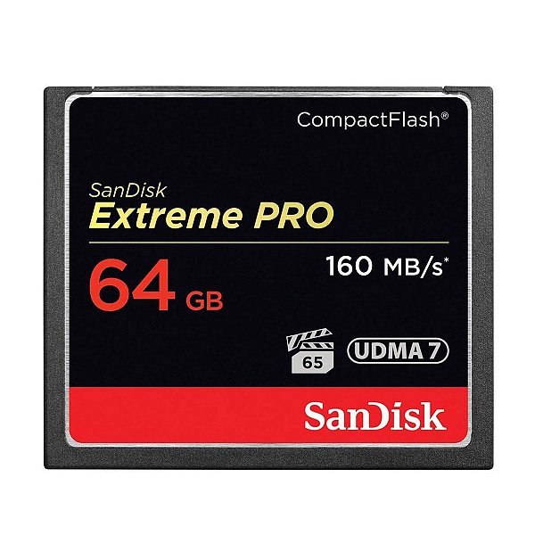 Cartão CF Sandisk Extreme Pro 64GB 160 MB/s UDMA7 Original CH