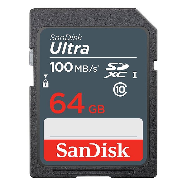Cartão SD Sandisk Ultra 64GB Class 10 100 MB/s SDXC UHS-I