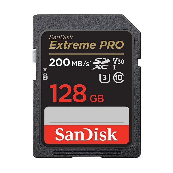 Cartão Sd SanDisk Extreme Pro 128GB 200 MB/s SDXC UHS-I 4k Original