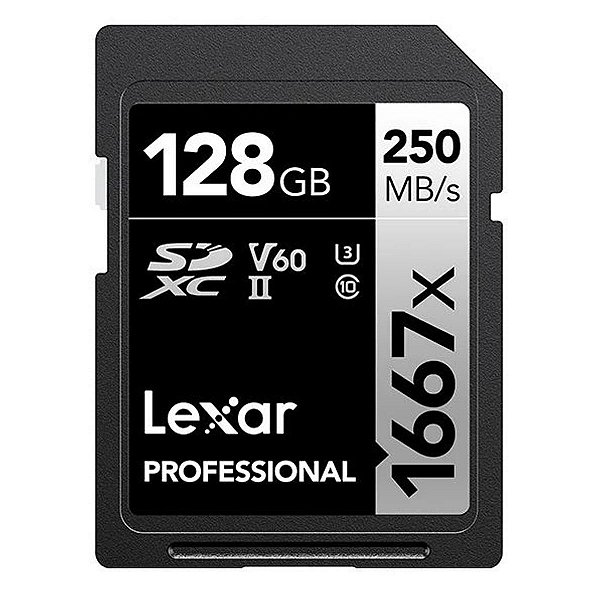 Cartão Sd Lexar Professional 128GB 250 MB/s SDXC UHS-II