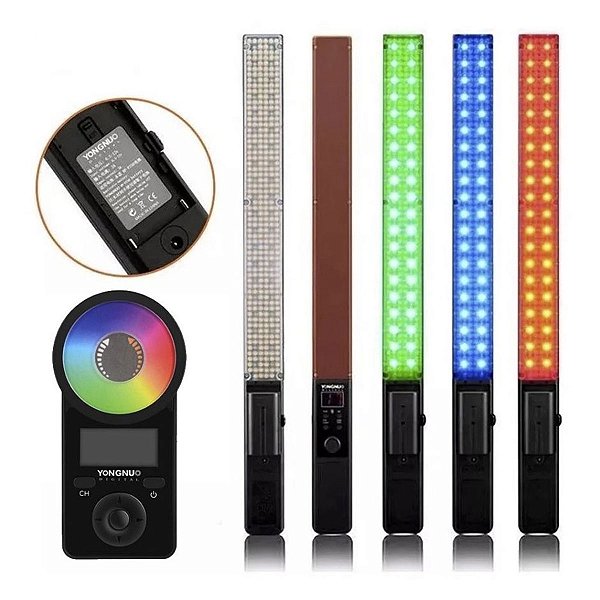 Bastão de Led Luz Rgb Yongnuo Yn360 III Com Controle e Bluetooth
