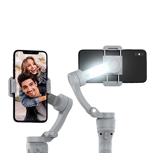 Estabilizador Gimbal para Celular Axnen Três Eixos HQ6 Com Led e Bluetooth