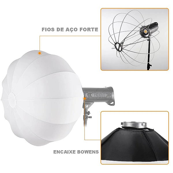 Softbox Lanterna Godox 65cm Cs-65d Bowens Balão Chines Para Iluminadores E Flash