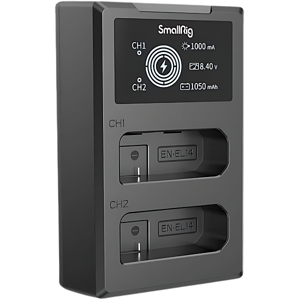 Carregador de Bateria Nikon EN-EL14 Led Duplo SmallRig