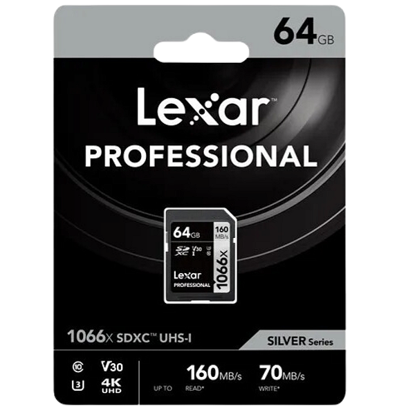 Cartão Sd Lexar Professional 64GB 160 MB/s SDXC UHS-I