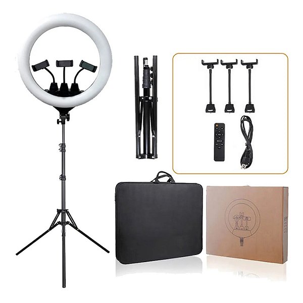 Ringlight Led Luz Flash Estúdio Profissional 18 Polegadas