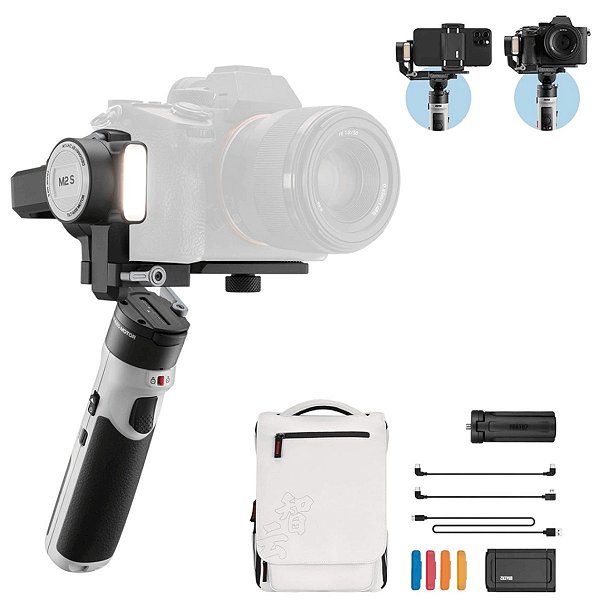 Estabilizador Gimbal Portátil Zhiyun Crane-M2 S Combo para Câmeras Mirrorless Compactas e SmartPhones