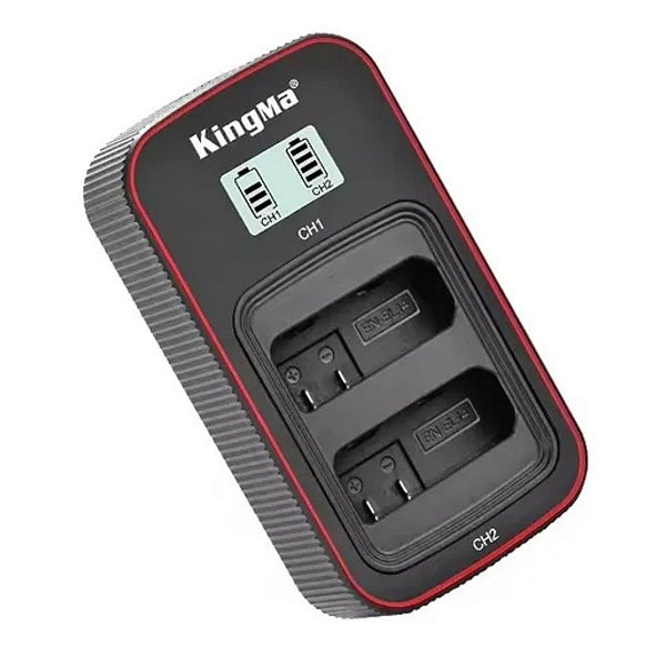 Carregador de Bateria Nikon EN-EL14 Led Duplo Kingma