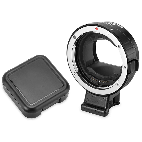 Adaptador Jintu CM-EF-NEX B Lente Canon EF/EF-S em Sony E-Mount com AF Eletrônico Single  EF-NEX