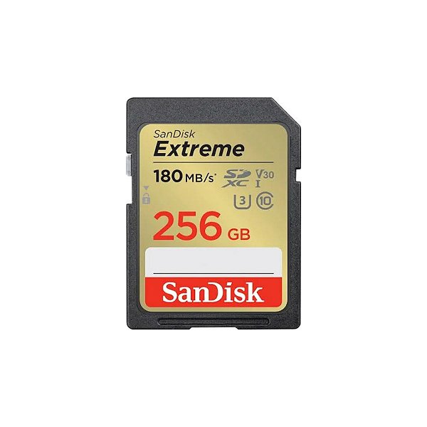 Cartão Sd SANDISK Extreme  256GB 180 MB/s SDXC UHS-I 4k Original CH