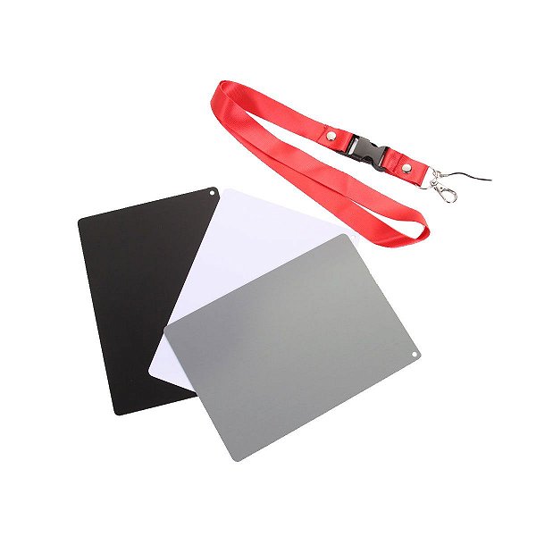 Cartão Balanço de Branco 13x18 White Balance 18% Grey Card
